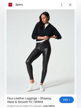 SPANX Faux Leather Leggings in Black
Medium high waisted